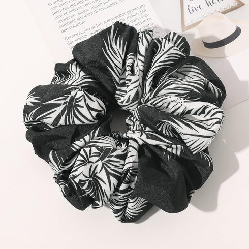 Scrunchies Hair Ties for Women - Big Silk Satin Jumbo Oversized Scrunchy Pack of 4 for Thick Hair, Decoration Hair