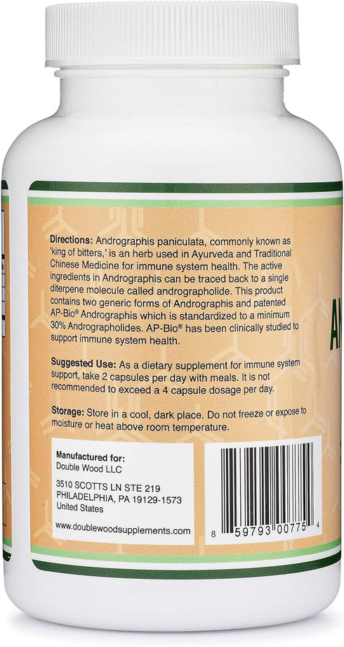 Andrographis Capsules Max Andrographides - 1,000mg Serving Size (120 Capsules) with AP-Bio for Immune System Health