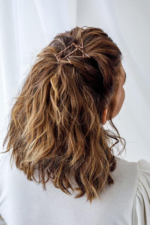 Metal Free Bobby Pins in BLACK-BROWN-CLEAR, Essential Hair Accessories