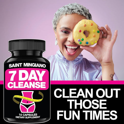 7 Day Cleanse Program, Colon Detox with Natural Laxative for Constipation & Bloating, Extra-Strength Senna Leaf