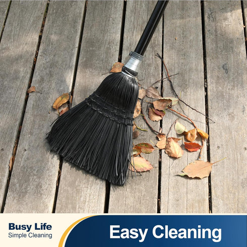 Yocada Heavy-Duty Broom, Commercial Indoor Outdoor Broom 55.5 inch Tall for Courtyard Garage Lobby Home Office