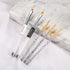 LWBTOSEE 5PCS Nail Ombre Brush Set, Nail Art Painting Pen Brush for UV Gel Polish Gradient Color