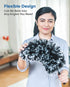 Feather Duster Kit with 5.6ft Extension Pole, 4 Washable Microfiber Dusting Brushes for Home Wall Ceiling Fan Cobweb