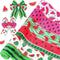 6 Roll 30 Yard Summer Wired Ribbon, 2.5 Inch Watermelon Print for Gift Wrapping, Wreath Craft, Baby Shower Decor