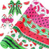 6 Roll 30 Yard Summer Wired Ribbon, 2.5 Inch Watermelon Print for Gift Wrapping, Wreath Craft, Baby Shower Decor