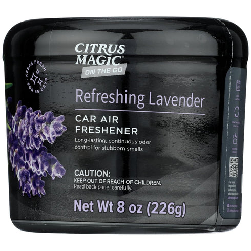 Citrus Magic On The Go Odor Absorbing Solid Car Air Freshener, Refreshing Lavender, 8-Ounce, Pack of 1