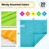 FIXSMITH Microfiber Cleaning Cloth, 20 Pack Cleaning Rags, Cleaning Towels for Housekeeping, Kitchen, Car, Lint-Free, Reusable Shop Towels with 5 Colors (Green/Blue/Yellow/Orange/Pink), 12"X12" by FIXSMITH