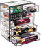 Sorbus Acrylic Makeup Organizer - Big Clear Storage Case for Cosmetics & Jewelry - 3 Large, 4 Small Drawers for Vanity