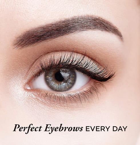 Natural Eyebrow Powder Eyebrow Kit – Mica Brow Powder Makeup Kit with Professional Angled Brush, 10 Natural Shades