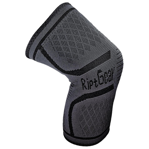 RiptGear Knee Compression Sleeve - Braces for Knee Pain, Support for Men and Women, Small, Gray (1 Pack) - Weightlifting