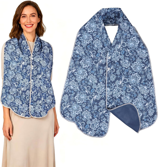 Adult Bibs for Women Men - Reversible Adult Bib Scarf for Elderly