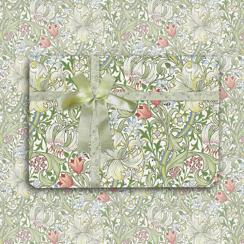 JarThenaAMCS 6 Sheet Vintage Floral Wrapping Paper -Not Roll- Green Flower Gift Wrap Paper Folded Flat DIY Art Craft Paper for Birthday Baby Shower Party Supplies, 27.6 x 39.4 Inch