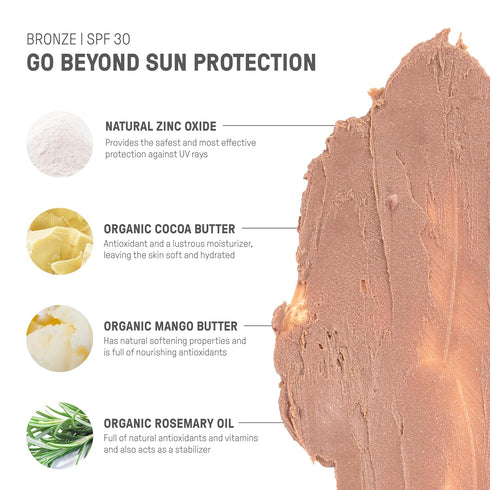 Raw Element Ultra-Moisturizing Tinted Face Cream - Non Toxic Mineral Sunscreen, Daily Tinted Moisturizer, SPF 30, 1.8 oz