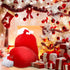Shappy 2 Pcs Christmas Velvet Santa Claus Bags, Large 20 x 28 Inch Gift Sack with Drawstring for Xmas Presents (Red)