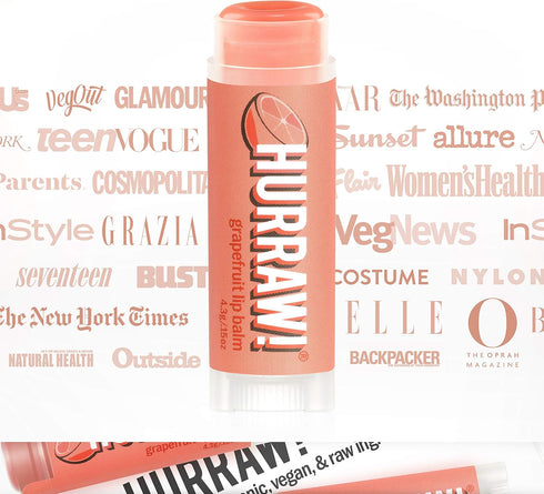 Hurraw! Grapefruit Lip Balm: Organic, Certified Vegan, Gluten Free, Non-GMO, 100% Natural, Made in USA