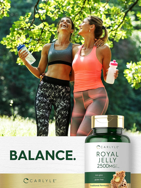 Carlyle Royal Jelly Capsule, 2500mg, 120 Count, Non-GMO and Gluten Free Formula