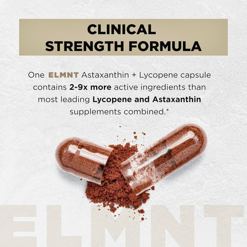 Clinical Strength Astaxanthin 24mg + Lycopene 50mg Skin Supplement, 100% Natural from MicroAlgae