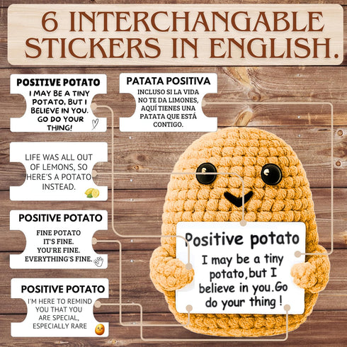 Uonel INDUSTRY Positive potato crochet whit a box for friend and family an boyfriend positive