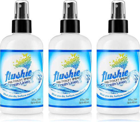 Poop Spray for Travel Size Toiletries - 8oz Toilet Deodorizer, Fresh Linen, 1 Pack (2 Pack Option Available)