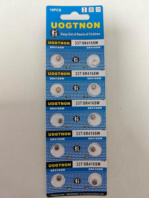 337 SR416SW Watch Battery 1.5V Button Cell (10-Pack)