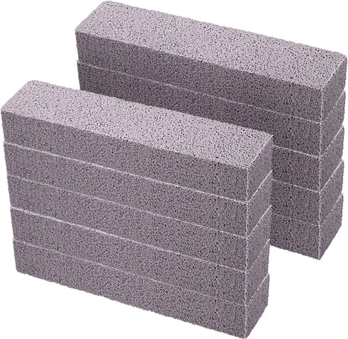Pumice Sticks Pumice Scouring Pad for Cleaning, Grey Cleaner for Toilet Bowl Ring, Bath, Household, 10 Packs