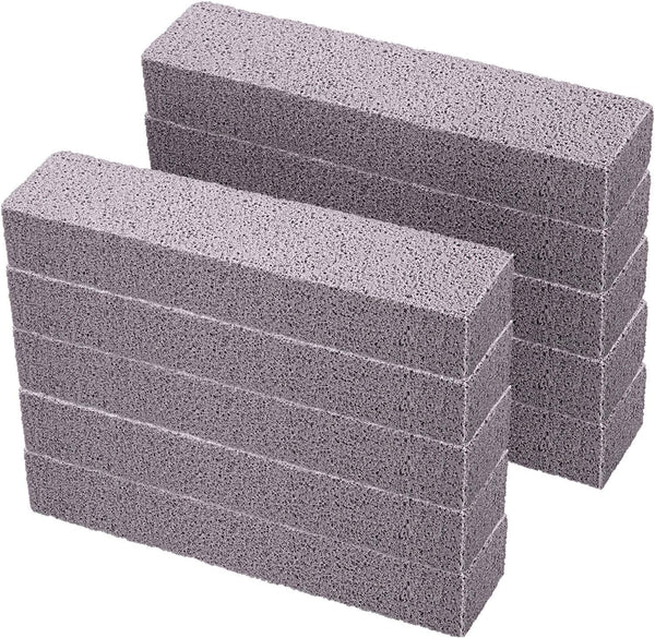 Pumice Sticks Pumice Scouring Pad for Cleaning, Grey Cleaner for Toilet Bowl Ring, Bath, Household, 10 Packs
