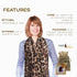 Magnetic Snap Closure Dining Scarf Bibs - Adult Protective Wear