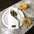 75 Piece Gold Plastic Silverware Set - Reusable & Recyclable - Gold Plastic Utensils for Weddings, Anniversaries,