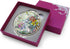 MADDesign Mother of Pearl Compact Makeup Mirror, Folding Magnify, Butterfly Flowers, Pink Yellow