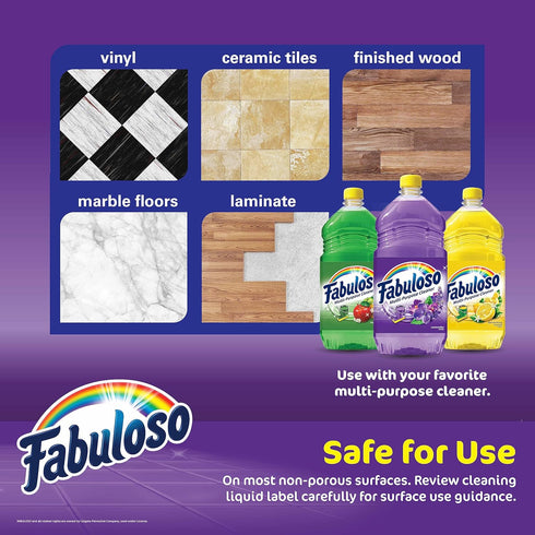 Fabuloso Microfiber Cleaning Cloths, 8 ct, Rainbow Colors, Lint-Free, Scratch-Free for Surfaces and Wood Furniture