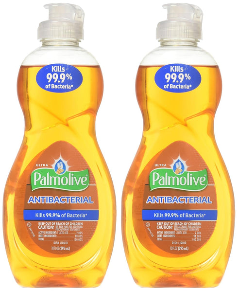 Palmolive Ultra Antibacterial Orange Dish Washing Liquid - 10 oz, 2 pack