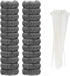 24 Pieces Stainless Steel Lint Traps for Washing Machine, Never Rust Washer Hose Snare Traps with 24 pcs Cable Ties