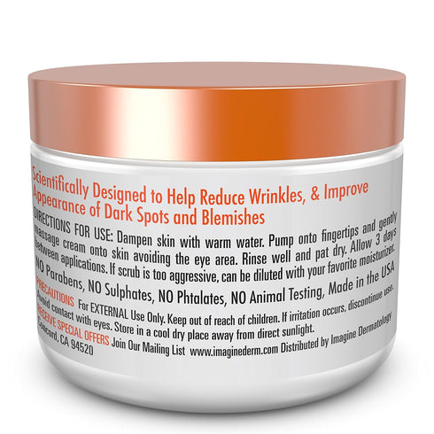 Microdermabrasion Facial Creamy Gel Scrub & Face Exfoliator with Micro dermabrasion Crystals Clinical Grade Anti-Aging, Renews Skin No Machine No Mess 3 oz 85 grams