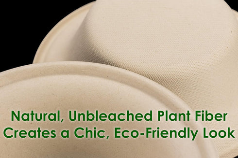 Durable Biodegradable Leak-Proof 11.5 oz Disposable Bowls 25 Pk. Sturdy Plant-Based Gluten-Free Compostable Container