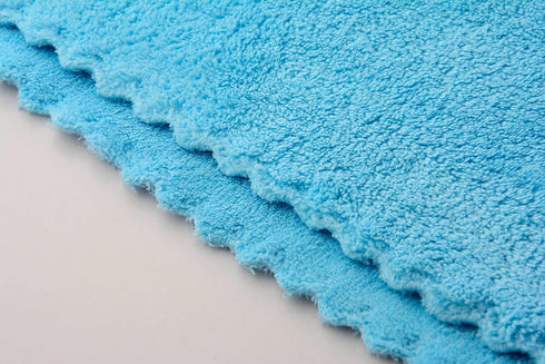 Ultra Soft Edgeless Microfiber Cleaning Towel Pack of 12, Super Absorbent 12' x 12' Multipurpose Towels (Blue)