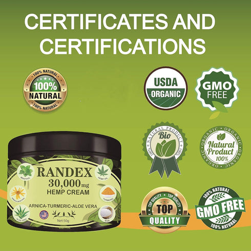 30000MG Organic Hemp Cream for Sore Muscles, Stiff Joints, and Aching Knees, Shoulders, Extra Strength