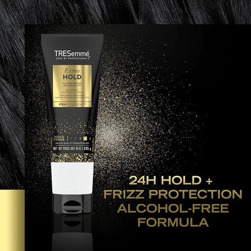 TRESemmé Extra Hold Hair Gel, Alcohol-Free, 9 oz, 24-Hour Frizz Control