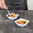 Restaurantware Moderna 8 Ounce Fancy Plastic Bowls, 10 Durable Heavy-duty White Disposable Salad Bowls