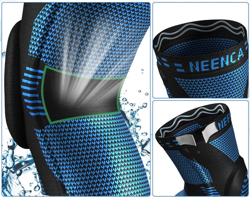 NEENCA Plus Size Knee Brace - Knee Support with Stabilizers & Gel Pad for Pain Relief, All Sports