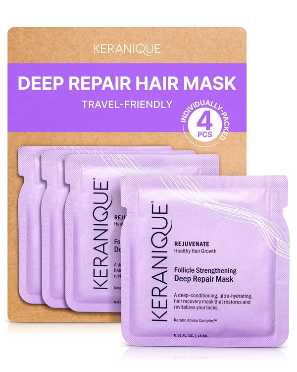 Keranique Hair Mask for Damaged Hair - Deep Repair, Hydrating Hair Mask for Dry, Fine Hair with Keratin Protein