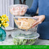 PLASTICPRO Disposable Round Crystal Clear Serving Bowls with Lids, Party Snack or Salad Bowl, Plastic Clear Chip Bowls