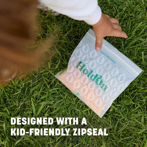 Zipseal Sandwich Bags - Compostable, PFOA-Free, BPA-Free Food-Safe Zip Seal Storage Bags, 2-Pack (200 bags total)
