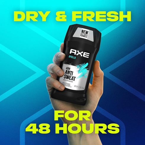 AXE Apollo Antiperspirant Deodorant Stick For Men - 48 Hr Anti Sweat - Sage & Cedarwood - 2.7 Ounce (Pack of 4)
