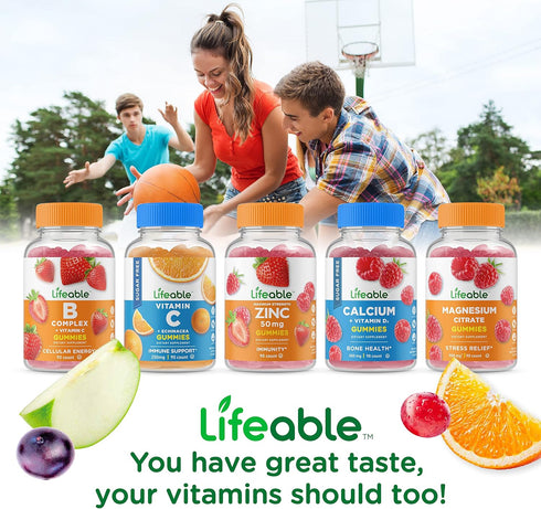 Lifeable Vitamin D3 10000 IU - Great Tasting Gummy Supplement for Strong Bones, 90 Gummies