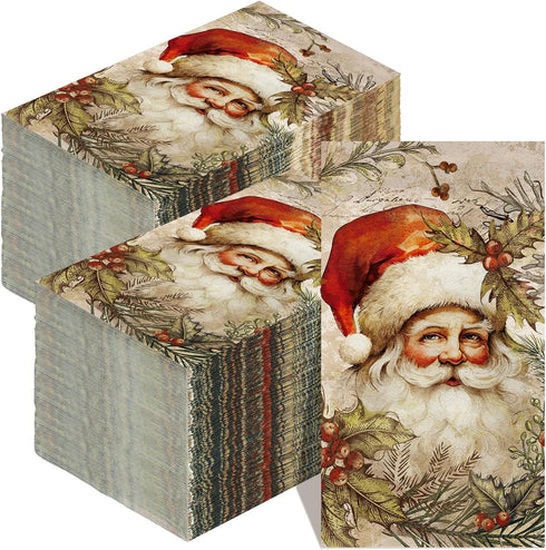 Zhanmai 200 Pcs Winter Napkins Paper Bulks Christmas Hand Paper Towels for Bathroom