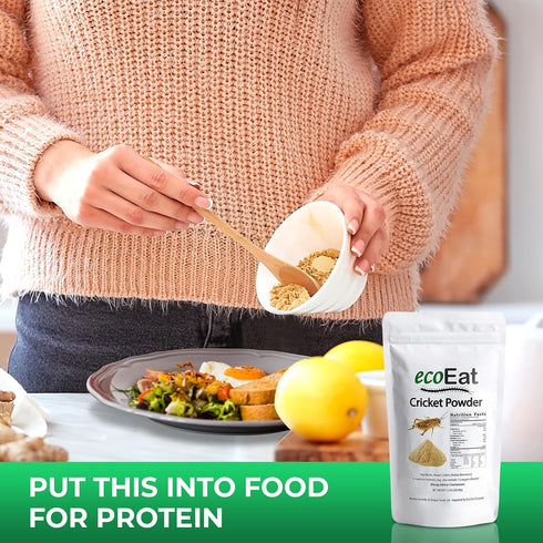 ecoEat Cricket Flour Powder Protein, 100g, Healthy Edible Insect Powder