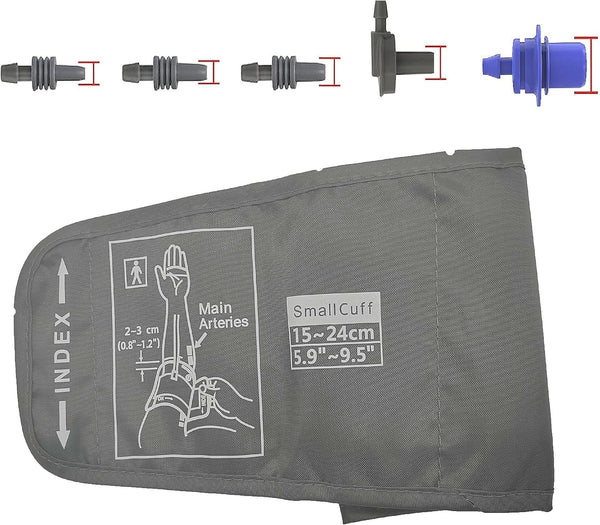 Pediatric Blood Pressure Cuff for Kids & Women - Small Child BP Cuff (5.9-9.5 Inch Arm), 5 Connectors