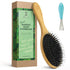 Natural Boar Bristle Hair Brush for Women, Men, Kids; Detangling Brush for Fine, Straight, Thick, Curly Hair (oval)