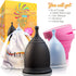 Talisi Menstrual Cups with Foldable Silicone Sterilizer, Reusable Period Starter Kit for Light & Heavy Flow (Small &