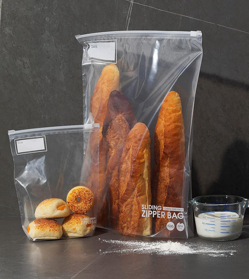 Gallon Slider Storage Bags - 100 Count, Microwave-Safe, Zero BPA (4 boxes of 25)